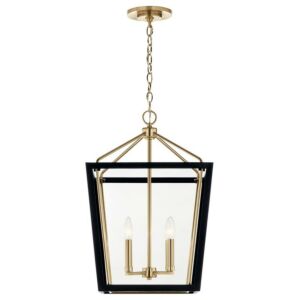 Delvin 4-Light Foyer Pendant in Champagne Bronze