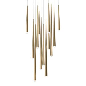 Cascade LED Pendant in Aged Brass by Modern Forms