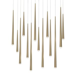 Cascade LED Pendant in Aged Brass by Modern Forms