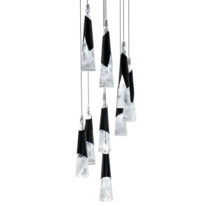 Kilt LED Pendant in Black by Modern Forms