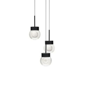 Double Bubble LED Pendant in Black by Modern Forms