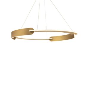 Ilios 1-Light LED Pendant Chandelier in Aged Brass