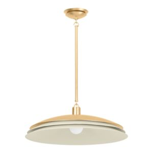 Oneida 1-Light Pendant in Vintage Gold Leaf with Soft Sand