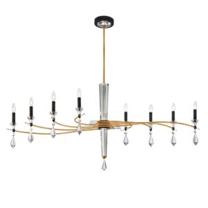 Tempest Eight Light Chandelier in Soft Gold by Schonbek