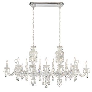 Sterling Linear 12 Light Linear Chandelier in Silver by Schonbek