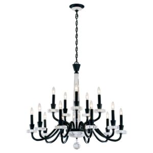 Amadeus 15 Light Chandelier in Black by Schonbek