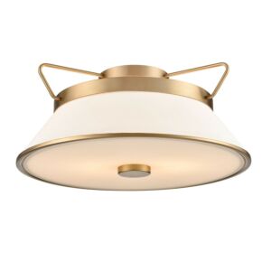 Layla  Semi Flushmount in Brushed Brass by Artcraft