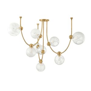 Astraia  Chandelier in Vintage Brass by Corbett Lighting