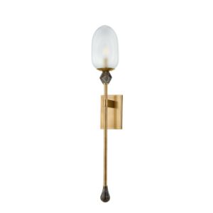 Daith One Light Wall Sconce in Vintage Brass by Corbett Lighting