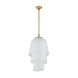 Hela One Light Pendant in Vintage Brass by Corbett Lighting