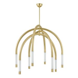 Zeme LED Chandelier in Vintage Polished Brass by Corbett Lighting