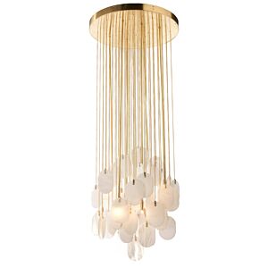 Constaledo Six Light Pendant in Brass by Metropolitan