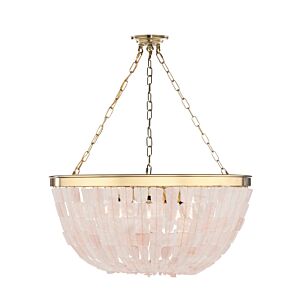 Flotsam Eight Light Pendant in Brass by Metropolitan