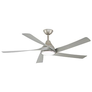 Transonic 1-Light 56" Hanging Ceiling Fan in Brushed Nickel