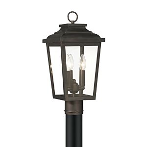 Irvington Manor Three Light Post Mount in Chelesa Bronze by MinkaLavery