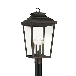 Irvington Manor Four Light Post Mount in Chelesa Bronze by MinkaLavery