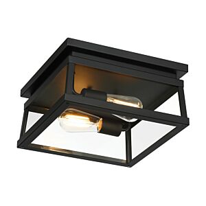 Isla Vista Two Light Outdoor Flush Mount in Coal by MinkaLavery