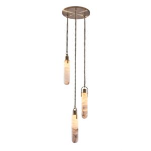 Flint LED Pendant in Winter Brass by Kalco