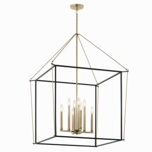 Eisley Eight Light Foyer Pendant in Champagne Bronze by Kichler