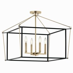 Eisley 4-Light Semi-Flush Mount in Champagne Bronze