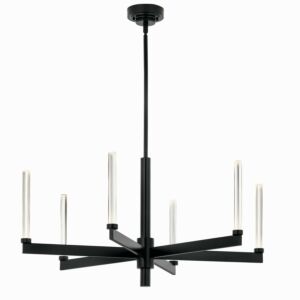 Sycara 6-Light LED Chandelier in Black