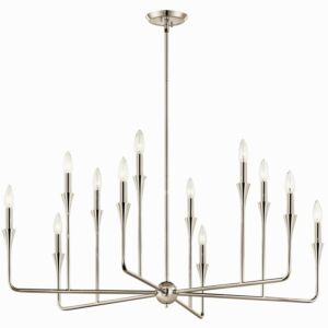 Alvaro 12-Light Chandelier in Polished Nickel