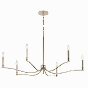 Malene 6-Light Chandelier in Polished Nickel