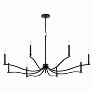 Malene Eight Light Chandelier in Black by Kichler