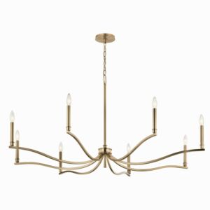 Malene Eight Light Chandelier in Champagne Bronze by Kichler