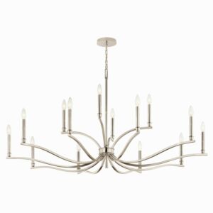 Malene 14 Light Chandelier in Polished Nickel by Kichler