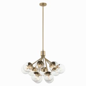 Silvarious 12-Light Chandelier Convertible in Champagne Bronze