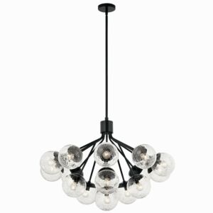 Silvarious 16-Light Chandelier Convertible in Black