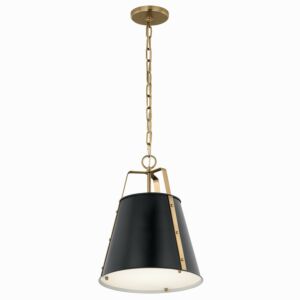 Etcher One Light Pendant in Black by Kichler