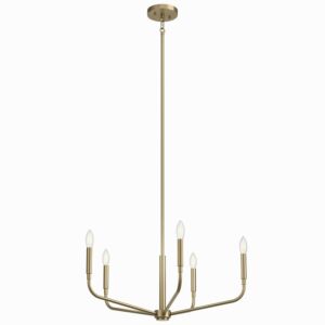 Madden Five Light Chandelier in Champagne Bronze by Kichler