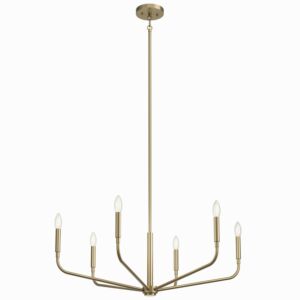 Madden Six Light Chandelier in Champagne Bronze by Kichler