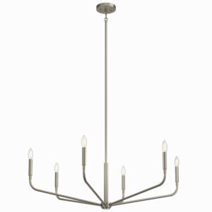 Madden Six Light Chandelier in Brushed Nickel by Kichler