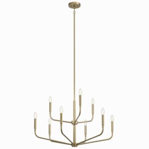 Madden Nine Light Chandelier in Champagne Bronze by Kichler