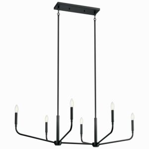 Madden 6-Light Linear Chandelier in Black