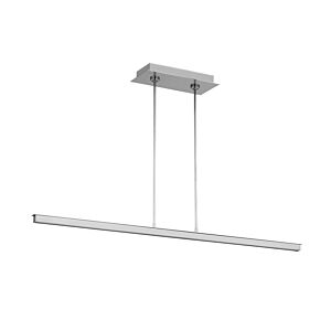 Stagger LED Linear Suspension in Polished Stainless Steel by Visual Comfort Modern