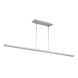 Stagger LED Linear Suspension in Polished Stainless Steel by Visual Comfort Modern