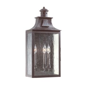 Newton Three Light Wall Lantern in Soft Off Black by Troy Lighting