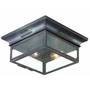 Newton Two Light Flush Mount in Soft Off Black by Troy Lighting