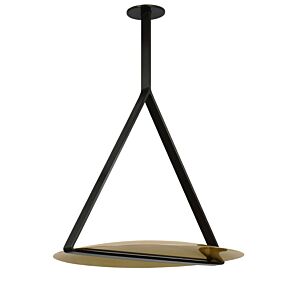 Cymbal LED Pendant in Dark Bronze Natural Brass by Visual Comfort Modern