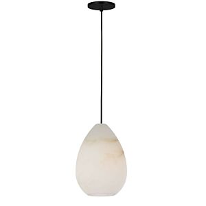 Alina One Light Pendant in Nightshade Black by Visual Comfort Modern