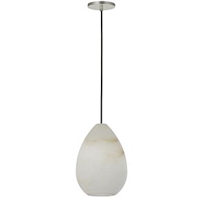 Alina One Light Pendant in Polished Nickel by Visual Comfort Modern