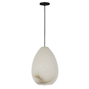 Alina One Light Pendant in Nightshade Black by Visual Comfort Modern