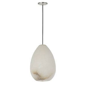 Alina One Light Pendant in Polished Nickel by Visual Comfort Modern