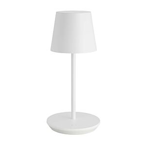 Nevis LED Table Lamp in Matte White by Visual Comfort Modern