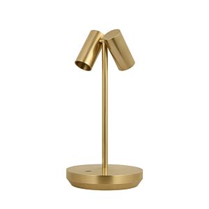 Doppia LED Table Lamp in Hand Rubbed Antique Brass by Visual Comfort Modern