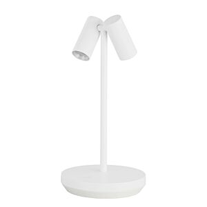 Doppia LED Table Lamp in Matte White by Visual Comfort Modern